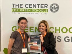 photo of Jill Buck and Celine Leroudier at the Center for Green Schools conference