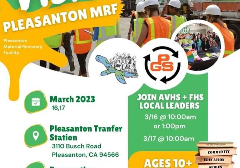 Flyer for tour of Pleasanton Material Recovery Facility 
